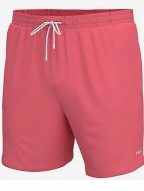 HUK Men's Pursuit Volley Swim Shorts - sunwashed red